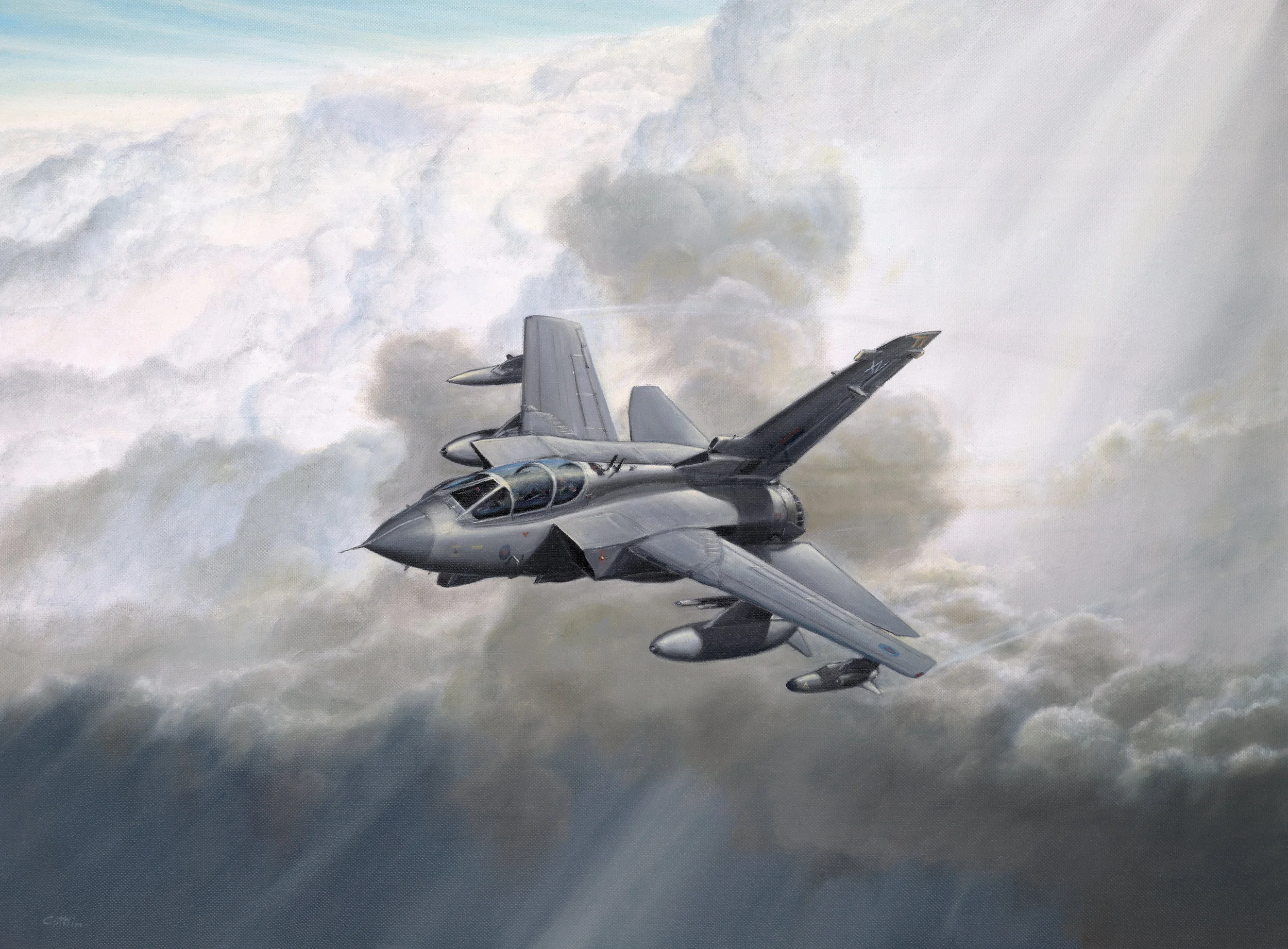 aviation art, tornado