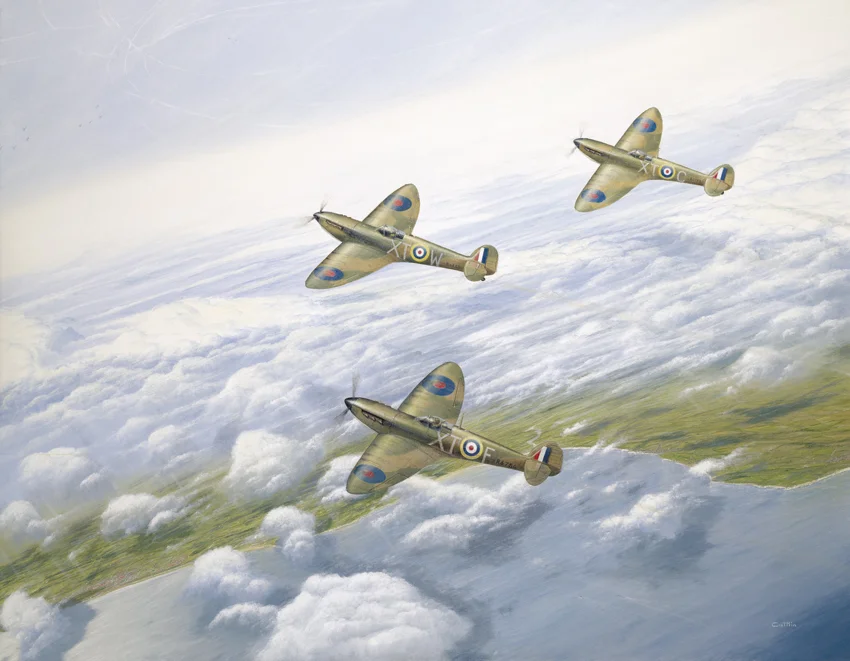 aviation art, spitfire I, 603 squadron