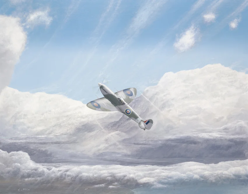 aviation art, spitfire 9