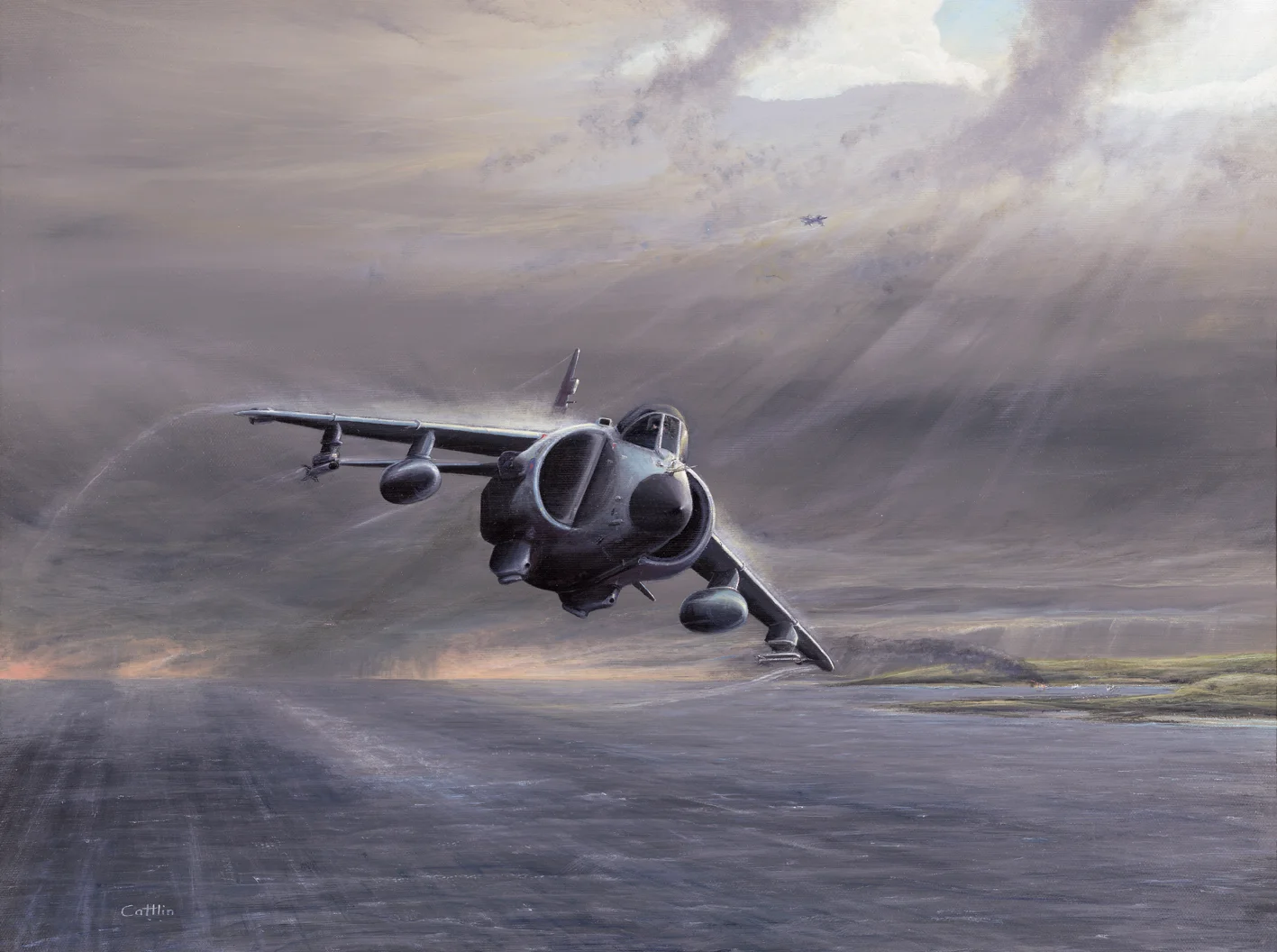 aviation art, sea harrier