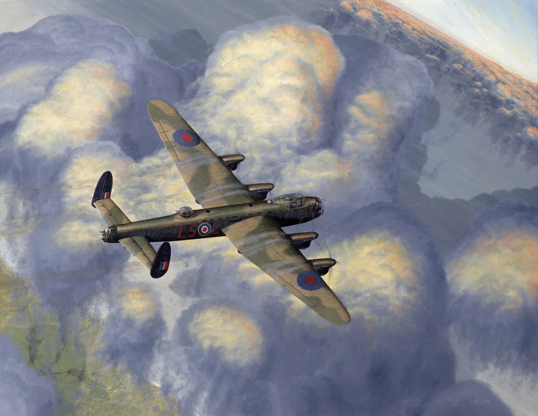 aviation art, lancaster