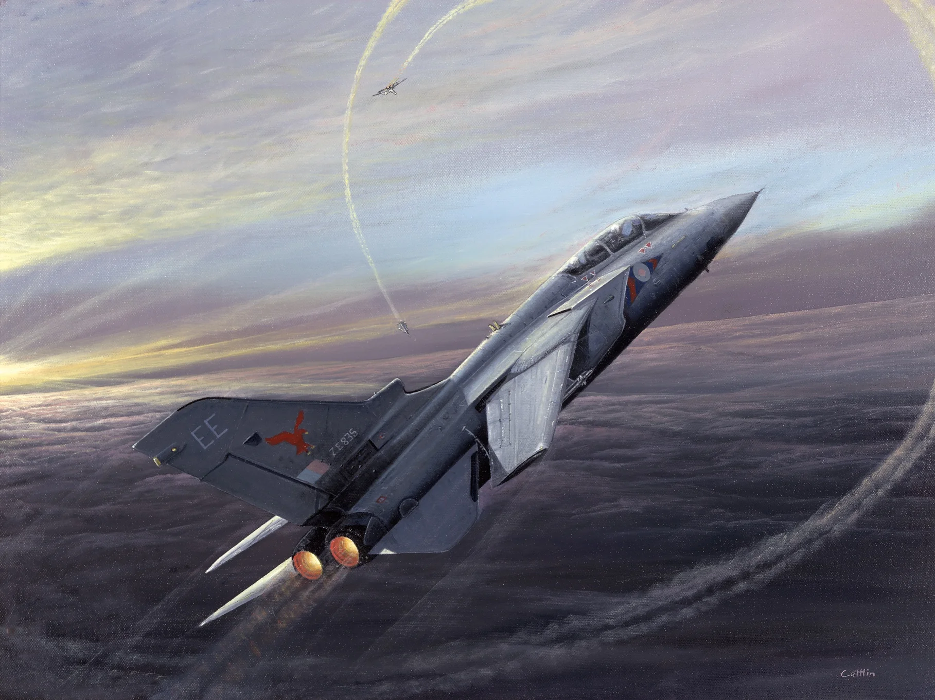 aviation art, tornado