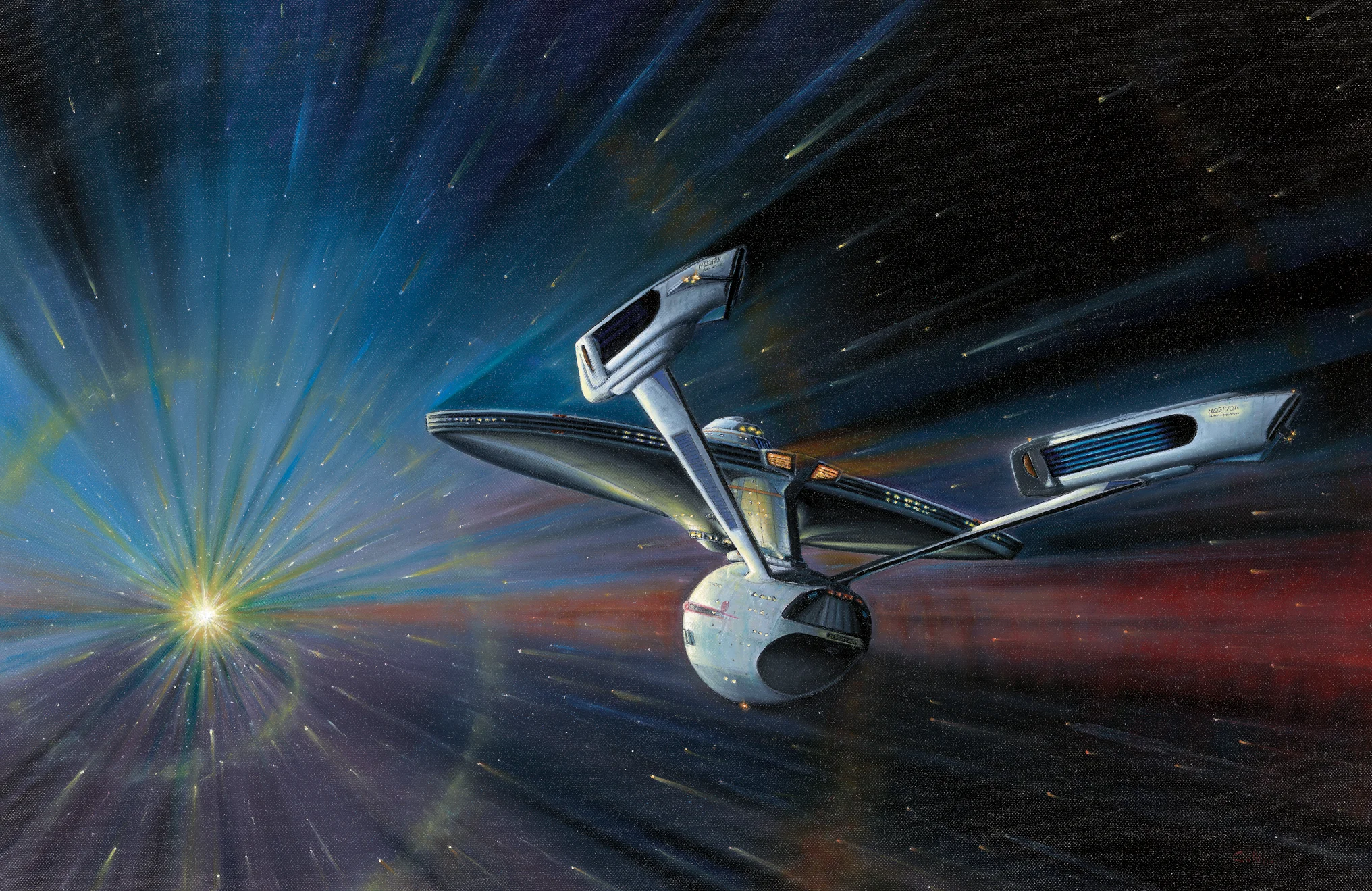 science fiction art, enterprise