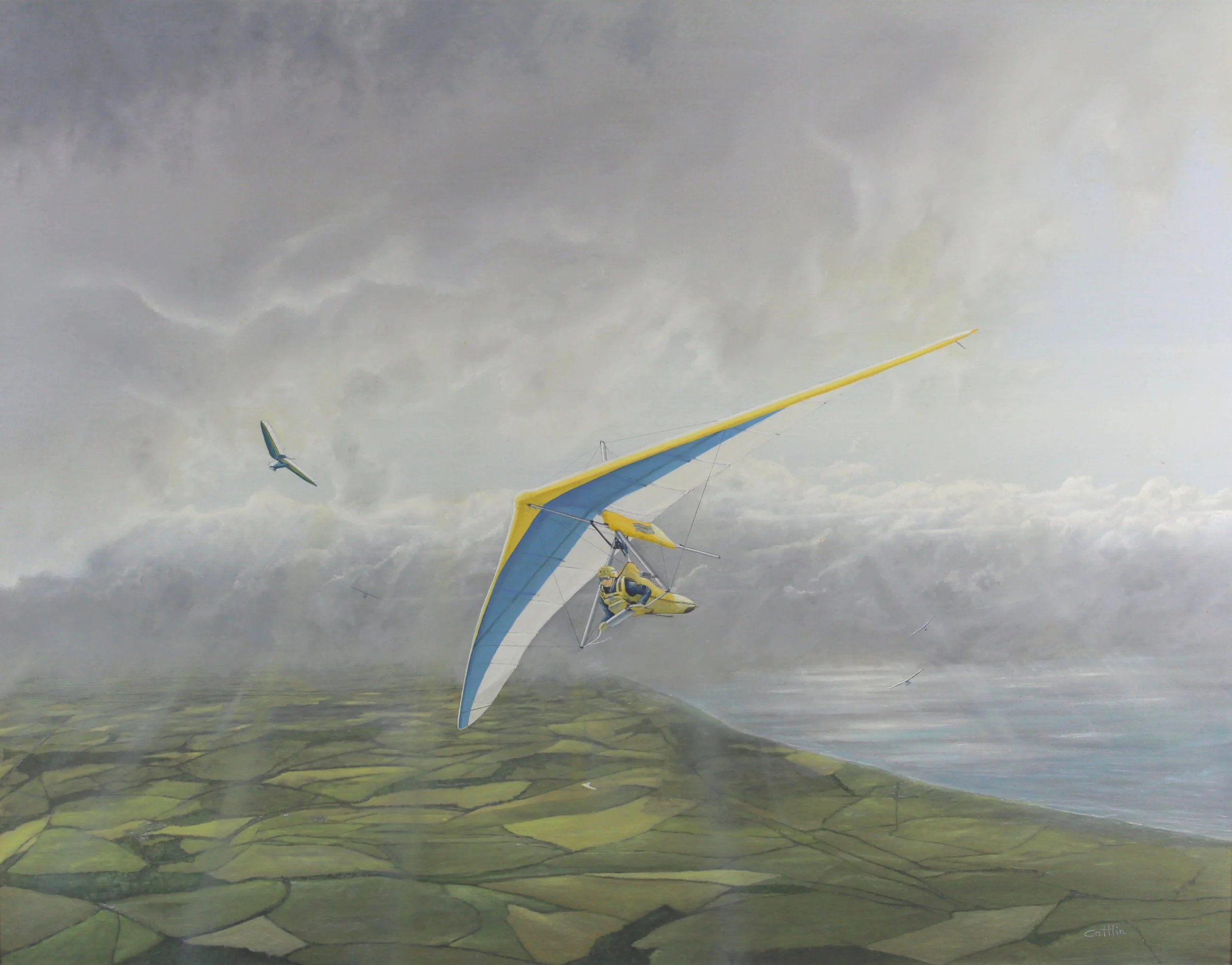 aviation art, hanglider