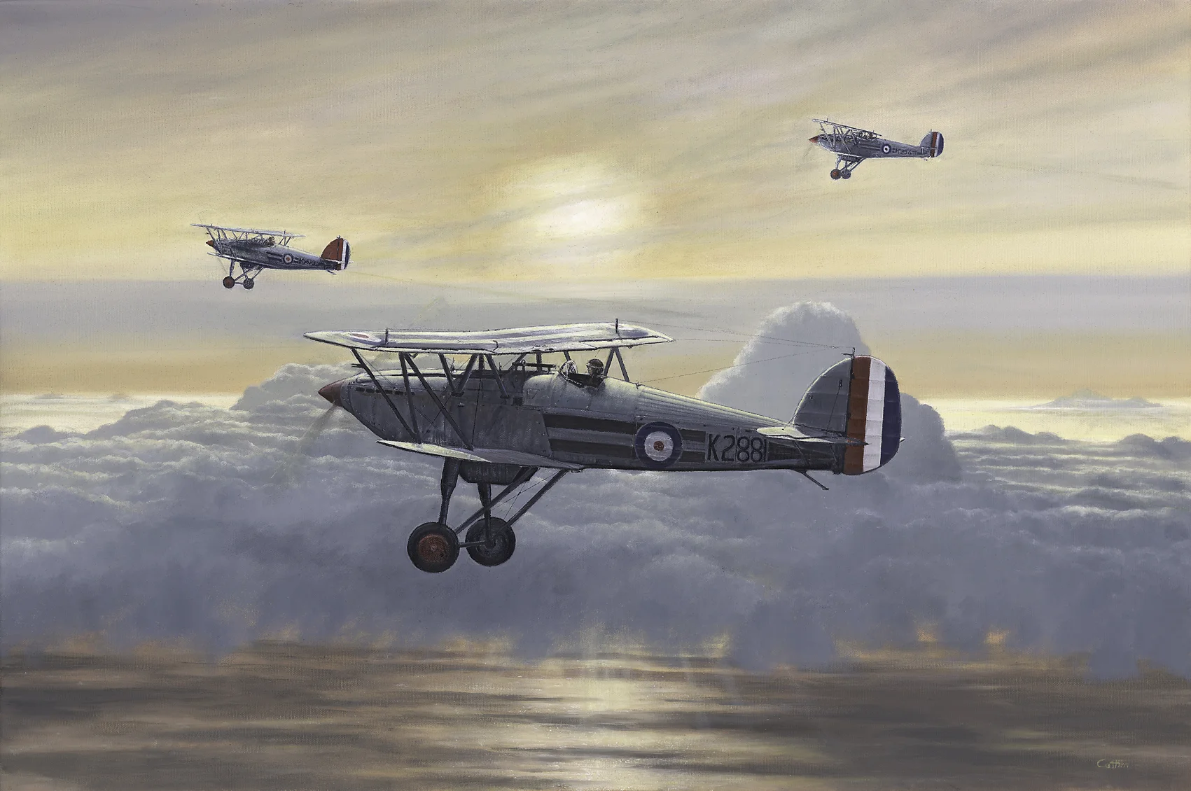 aviation art, hawker fury, 25 squadron