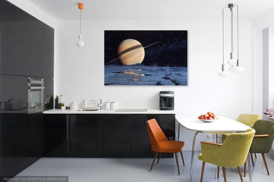 simon cattlin, saturn shine on Rhea.jpg