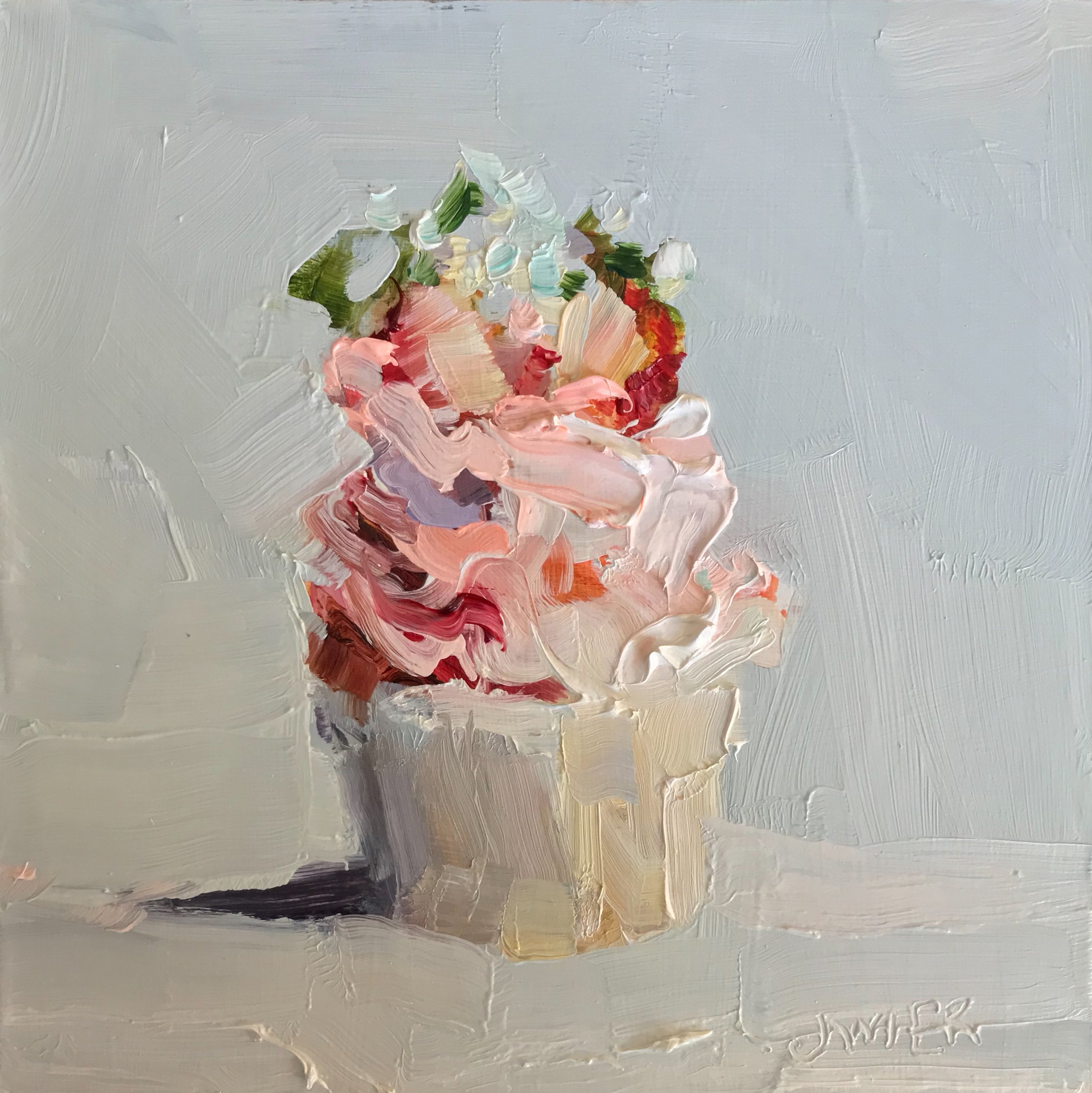 Strawberry Split Cupcake