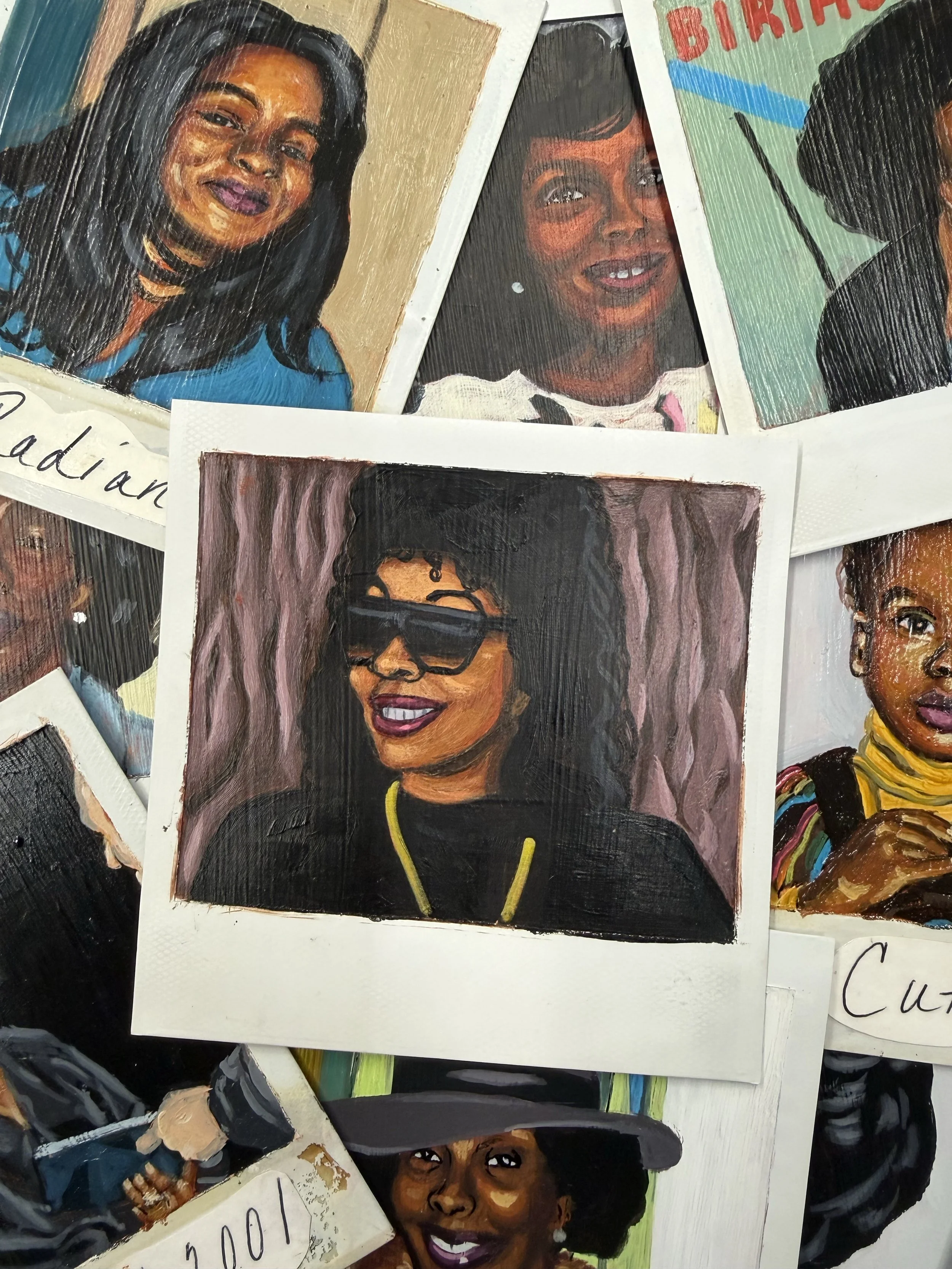 Paintings of poloroid pictures