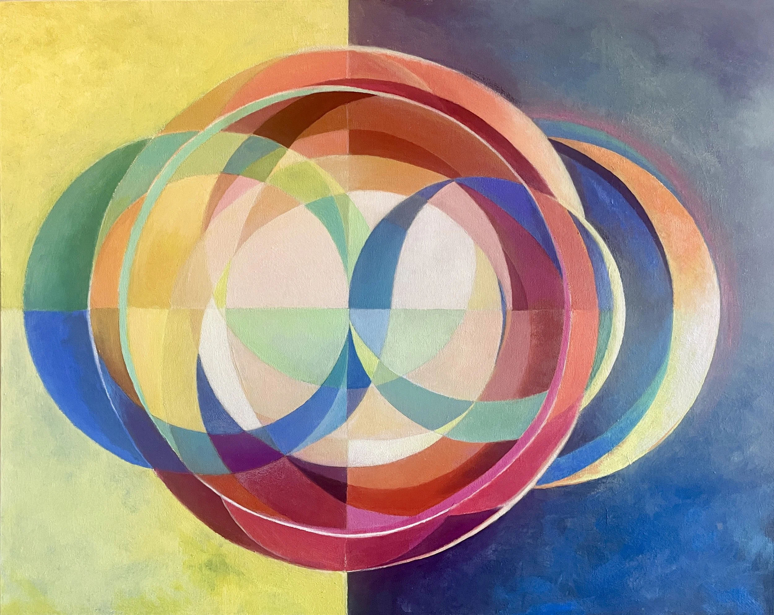 Aqua oil and oil pastel on canvas. 24" x 30"