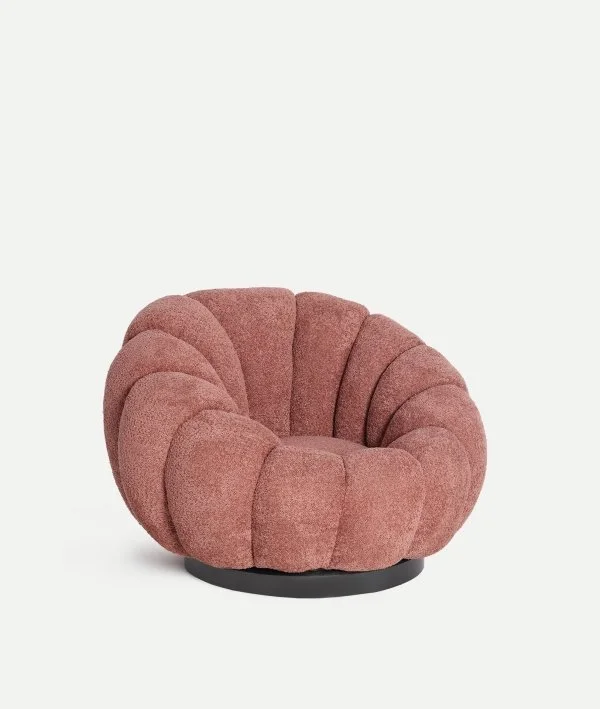 BOUCLÉ AYENT ROTATIVE ARMCHAIR