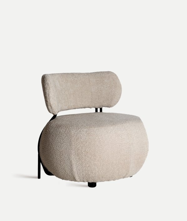 BOUCLÉ VALENCE ARMCHAIR - off white