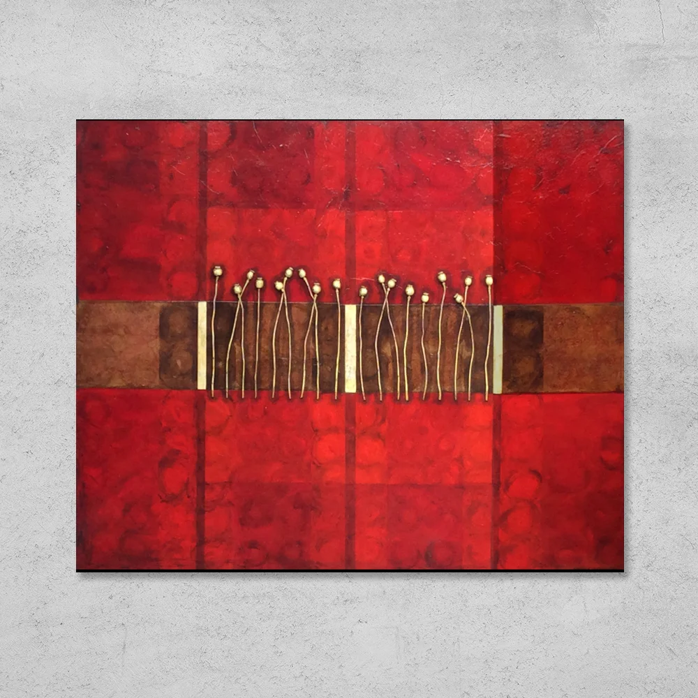 POPPY PODS | Mixed Media, 60 x 72 | $7,250