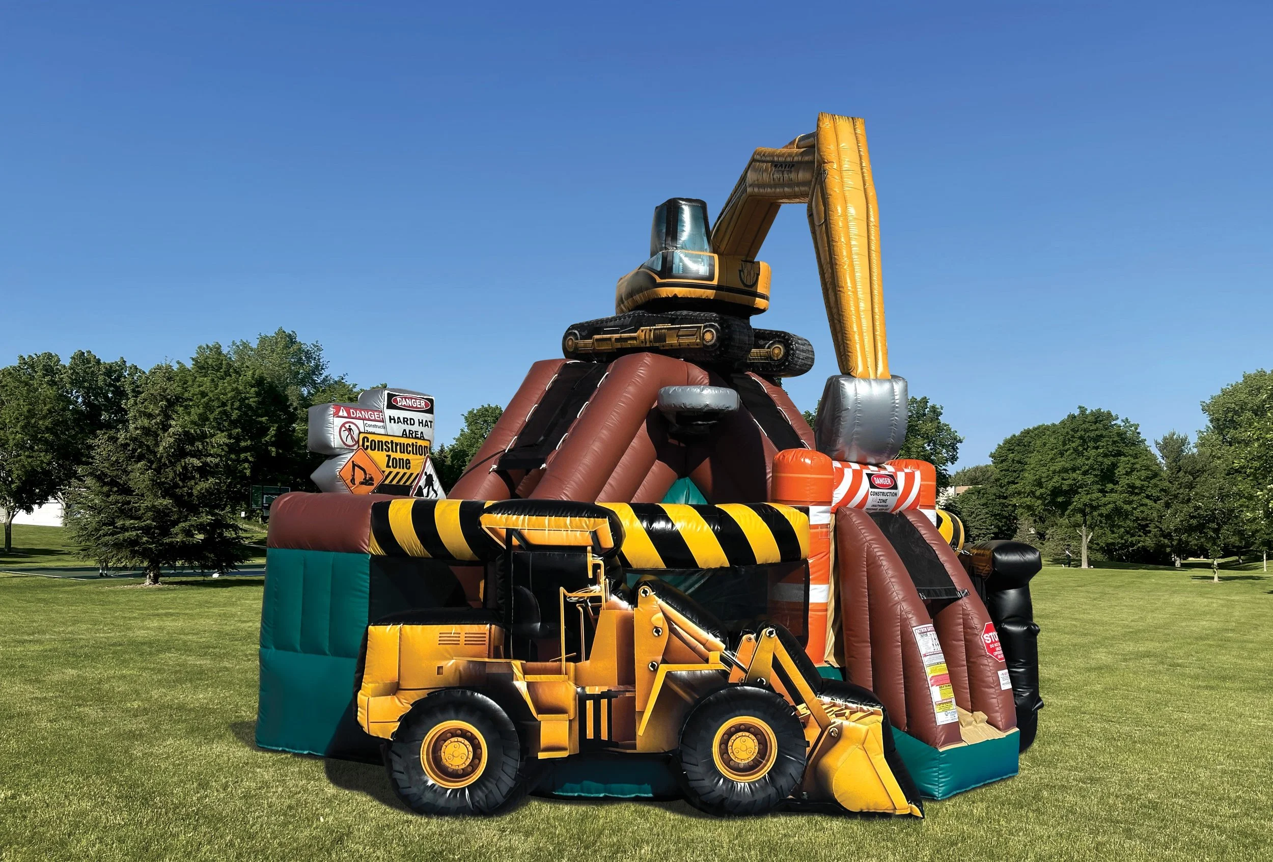 construction themed inflatable rental