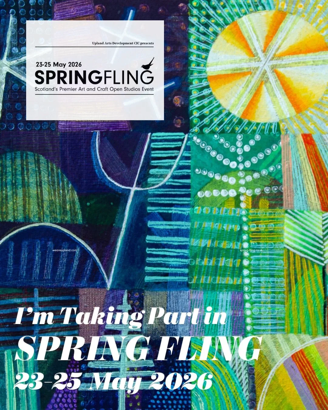 Getting ready for Spring Fling? Have you a brochure? Planned your route? Search Spring Fling Open Studios 2026 where you can see virtual studios, download a brochure, learn about the bus trips etc. Hope to see you in Kirkcudbright. I love the chat an
