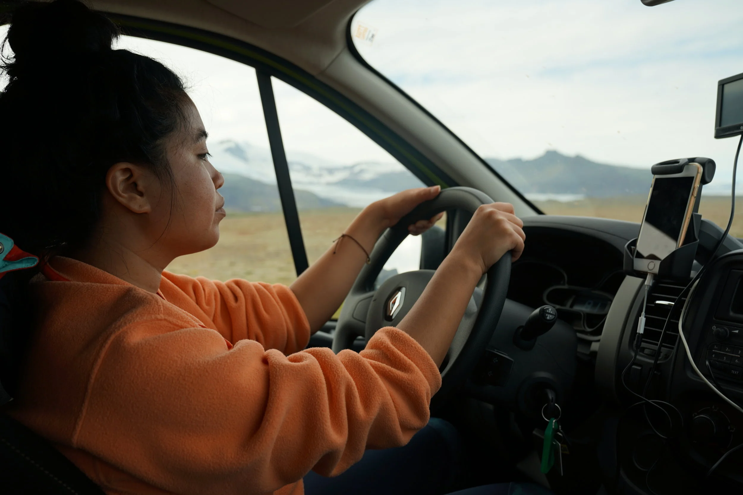 Me, the extremely focused driver.