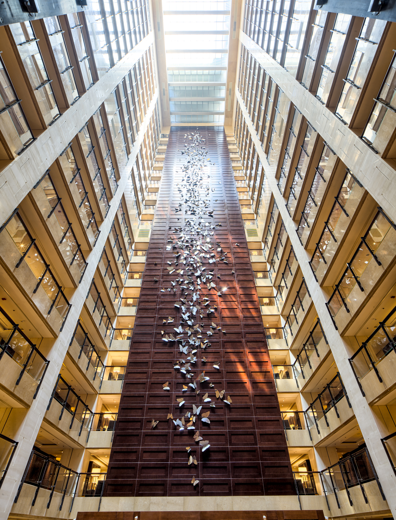  Jayne Dyer,&nbsp; The Butterfly Effect , 2012, Four Seasons Beijing, 66 x 11m 