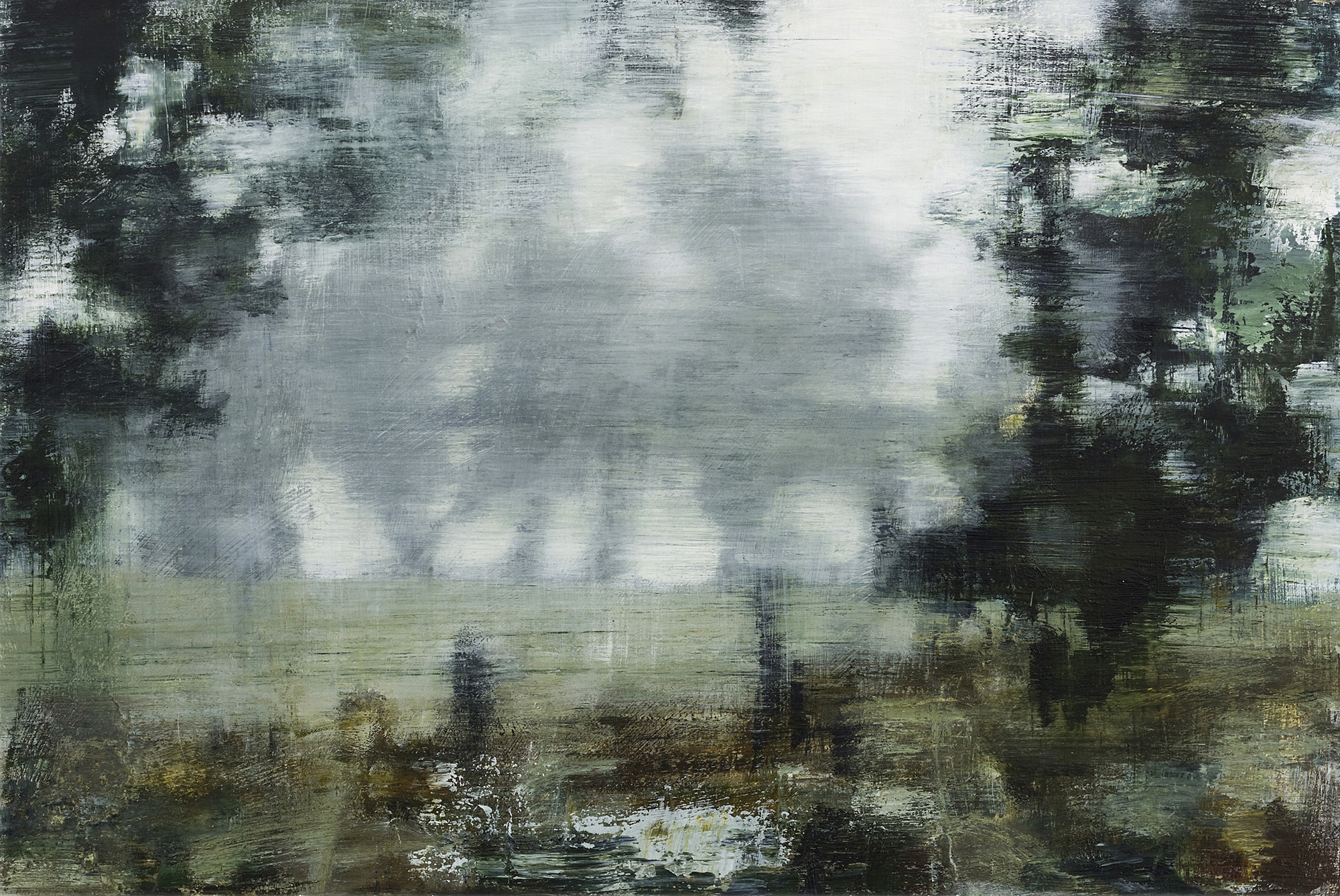  Joanna Logue,&nbsp; Essington - View,  2015, acrylic on board, 40 x 60 