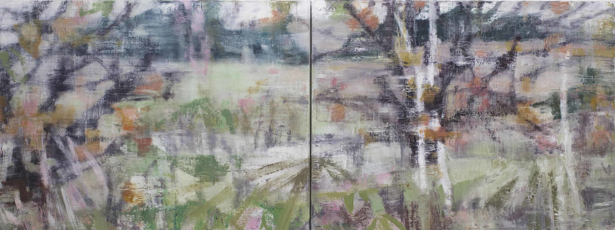  Joanna Logue,&nbsp; Willow - Ducknest Paddock, 2016 , oil on inen, 60 x 160cm 
