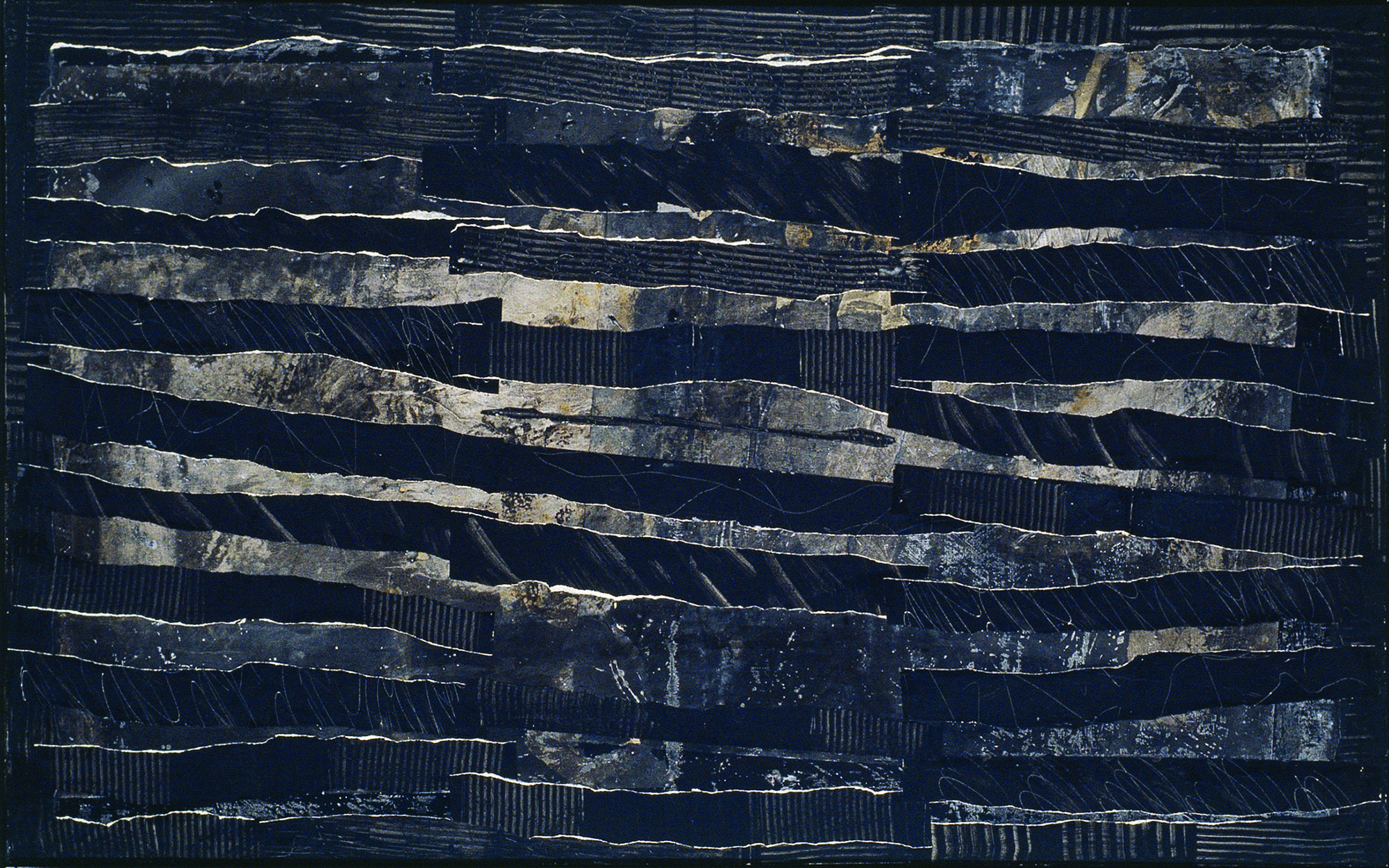  Sam Grigorian,&nbsp; Untitled (Forever) , 1997, mixed media, collage, canvas, 90x150cm 