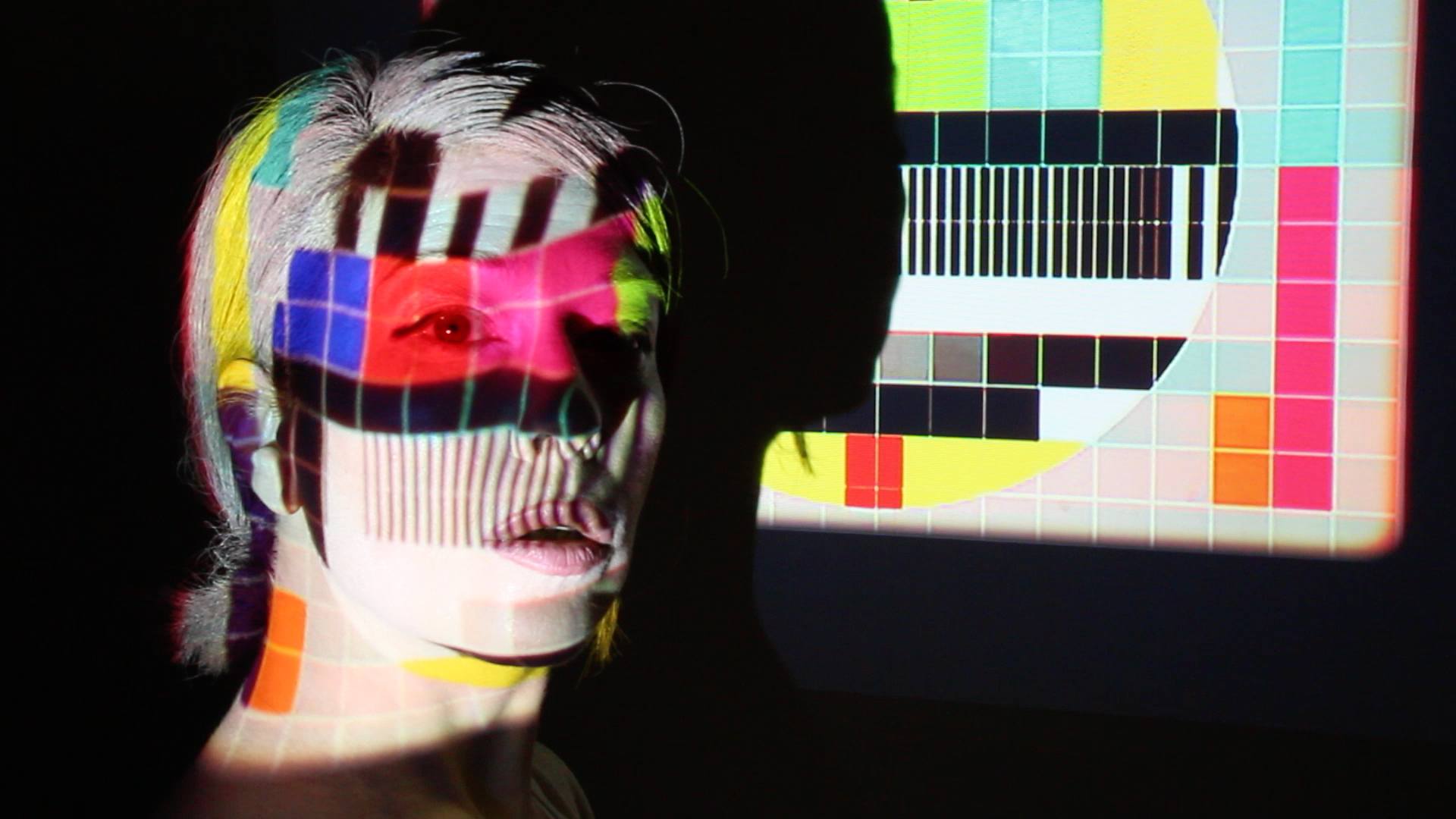  Sue Dodd,&nbsp; Test Pattern 2 , Filming the people, video production still, digital print, 73 x 43cm 