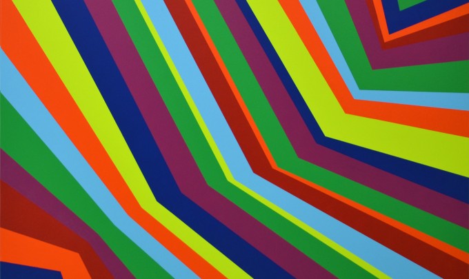 Emma Coulter, Multichromatic Synesthesia #1 , 2015, synthetic paint on linen, 152 x 152cm
