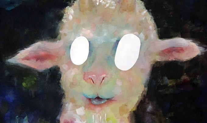 Steve Cox, My Little Faun , 2013, Acrylic, water-based, oil paint, collage and gouache on paper, 59 x 42cm