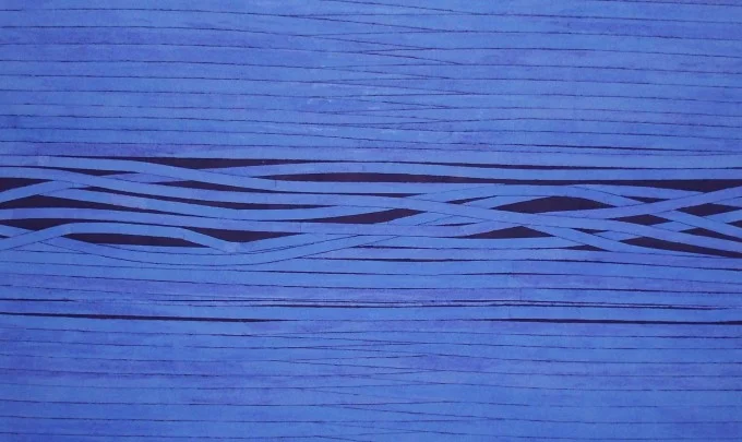 Sam Grigorian, Transfiguration 2, 2007, mixed media, decollage, 150 x 150cm