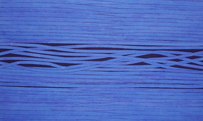 Sam Grigorian, Transfiguration 2 , 2007, mixed media, decollage, 150 x 150cm