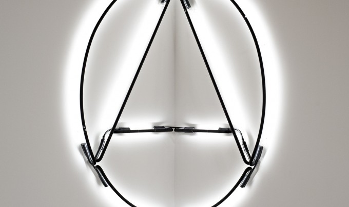Brad Haylock, Anarchy Lite, 2011, neon tubing, 120 x 120cm