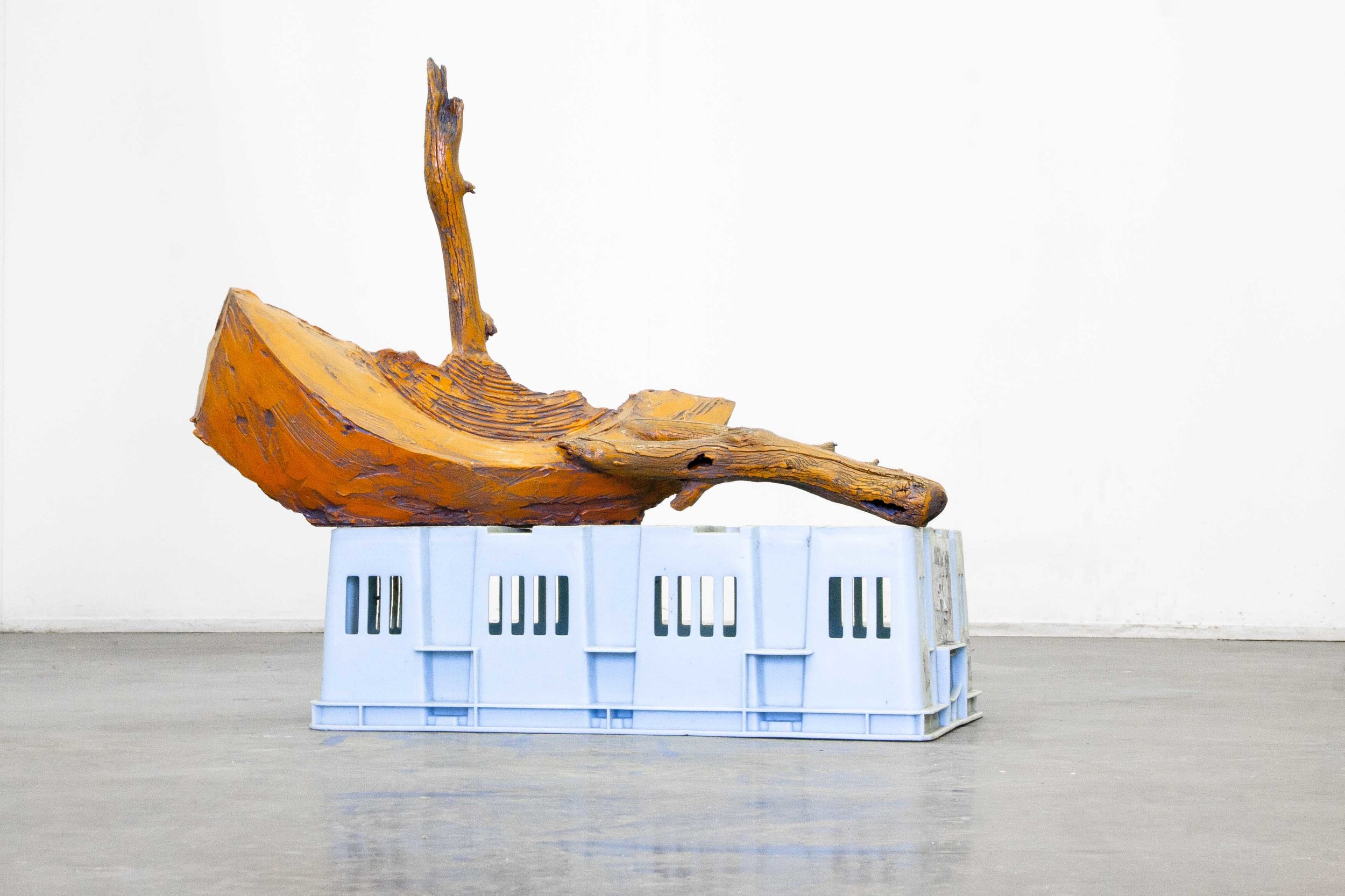 Alex Lyne, voyage, 2016, plaster, wood, plastic and automotive paint, 64 x 70 x 40cm