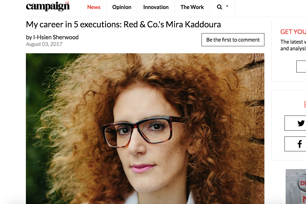 Campaign US: Red & Co.'s Mira Kaddoura on the 5 Campaigns that Influenced Her Career