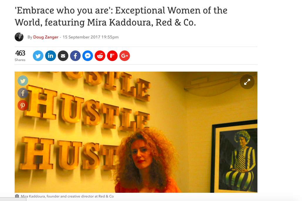 The Drum: Exceptional Women of the World, featuring Mira Kaddoura, Red & Co.