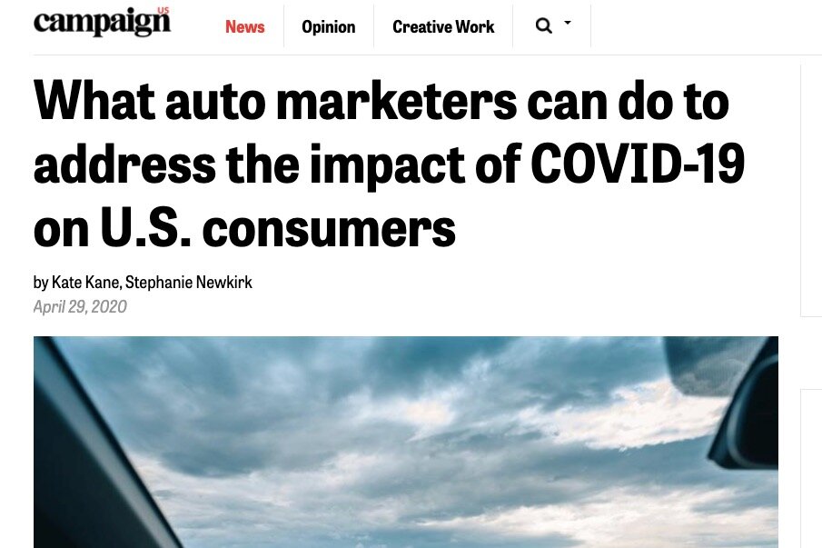 Match Marketing on Auto Advertising during Covid