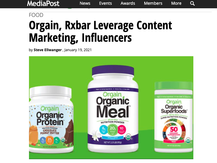 Marketing Daily: Public Label's Campaign for Orgain