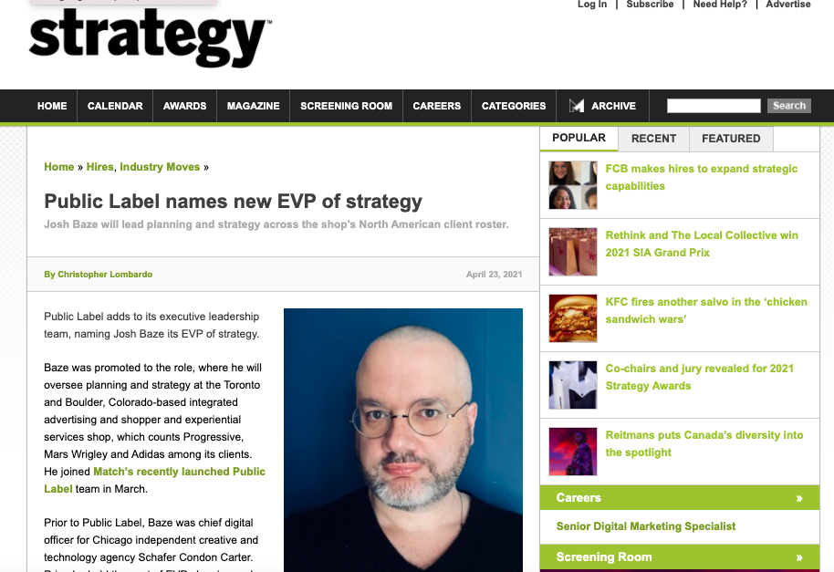 Public Label Appoints New EVP of Strategy
