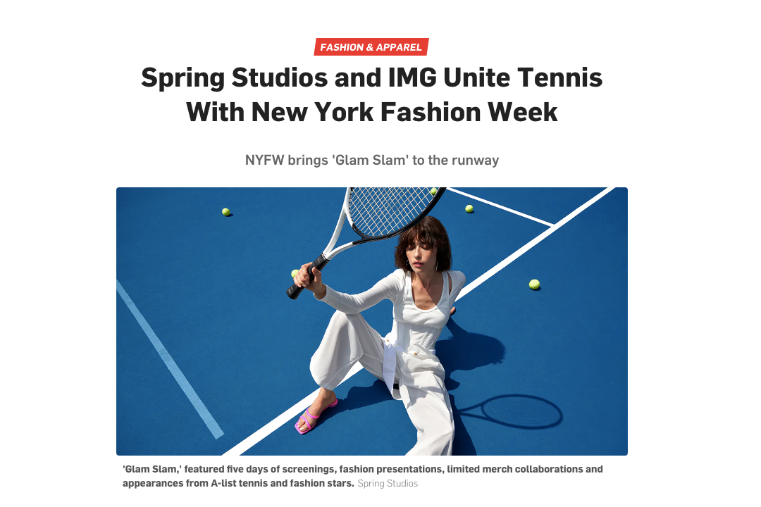 Adweek: Spring Studios Creates "Glam Slam" with IMG