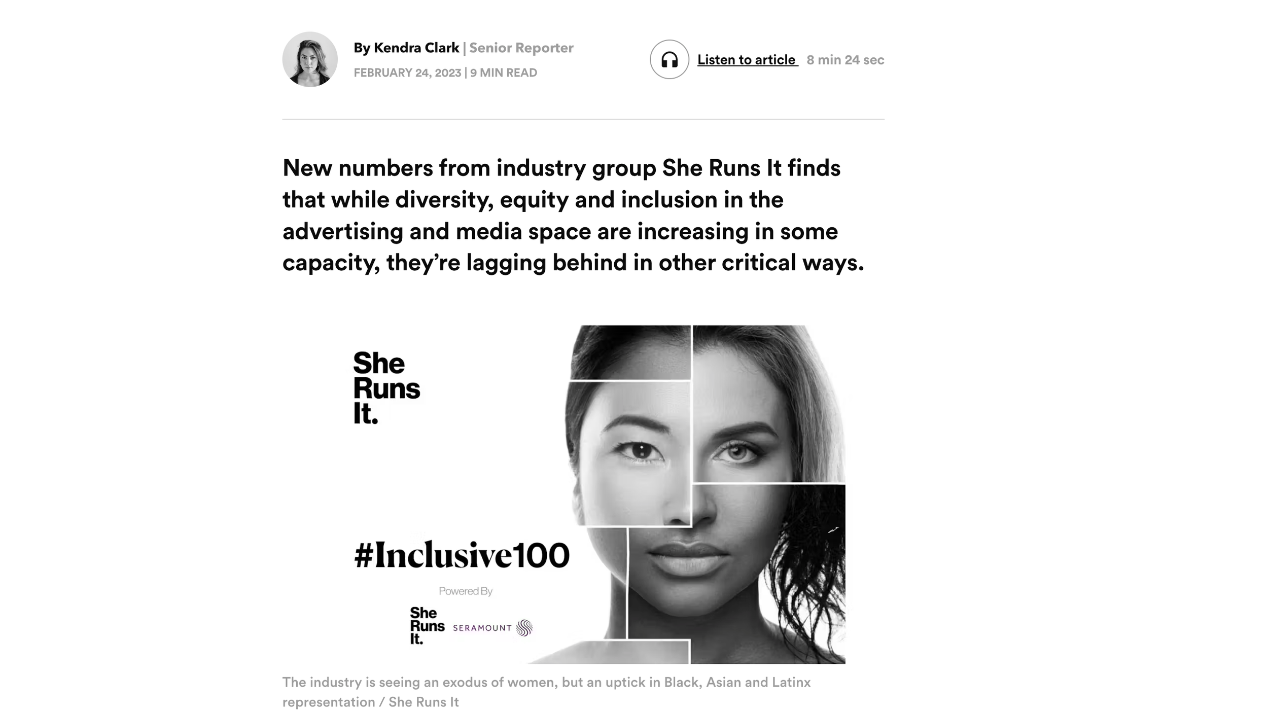 The Drum: She Runs It's #Inclusive100 Findings Revealed