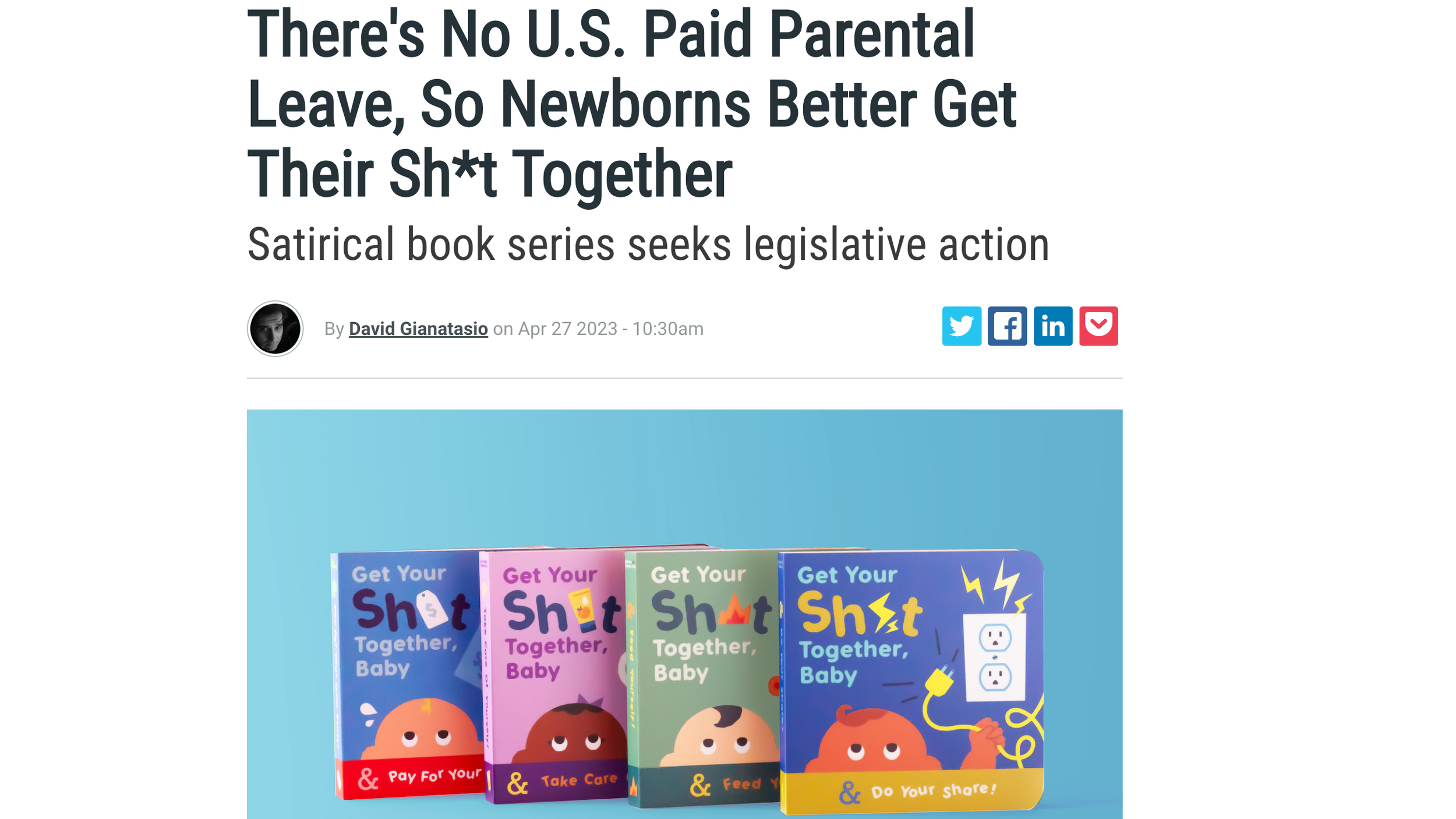 Muse by Clio: Satirical Book Series Address Lack of Paid Parental Leave