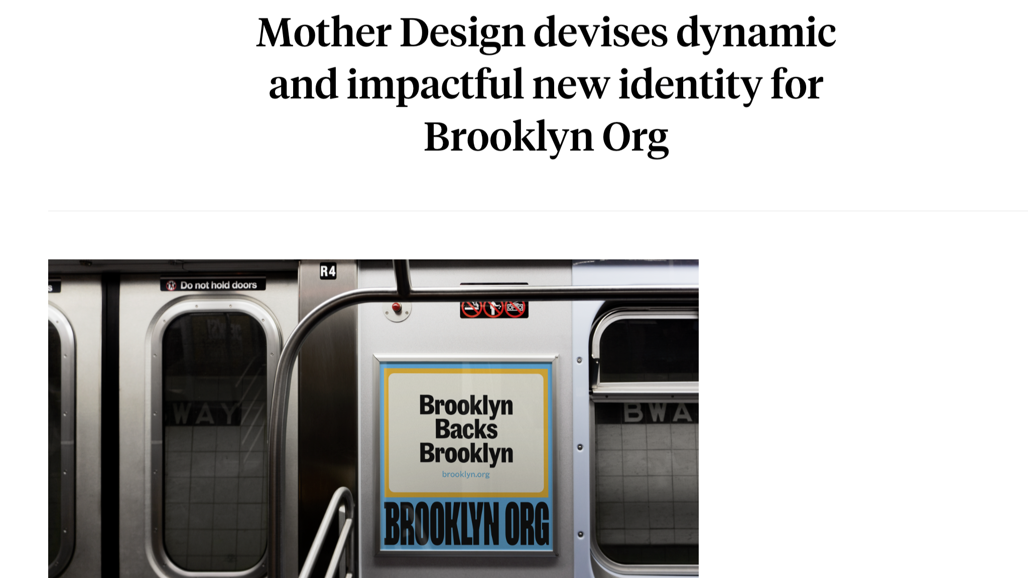 Creative Boom: Mother Design's Rebrand for Brooklyn Org
