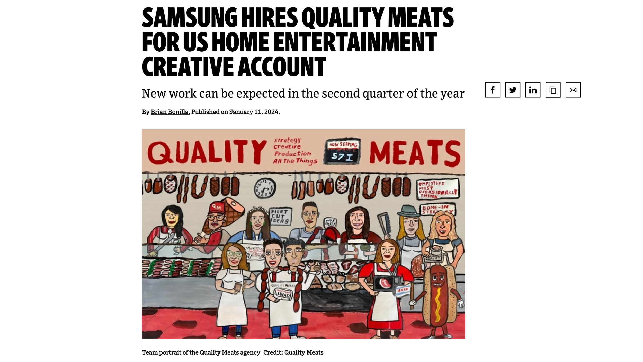 Quality Meats Wins Samsung 