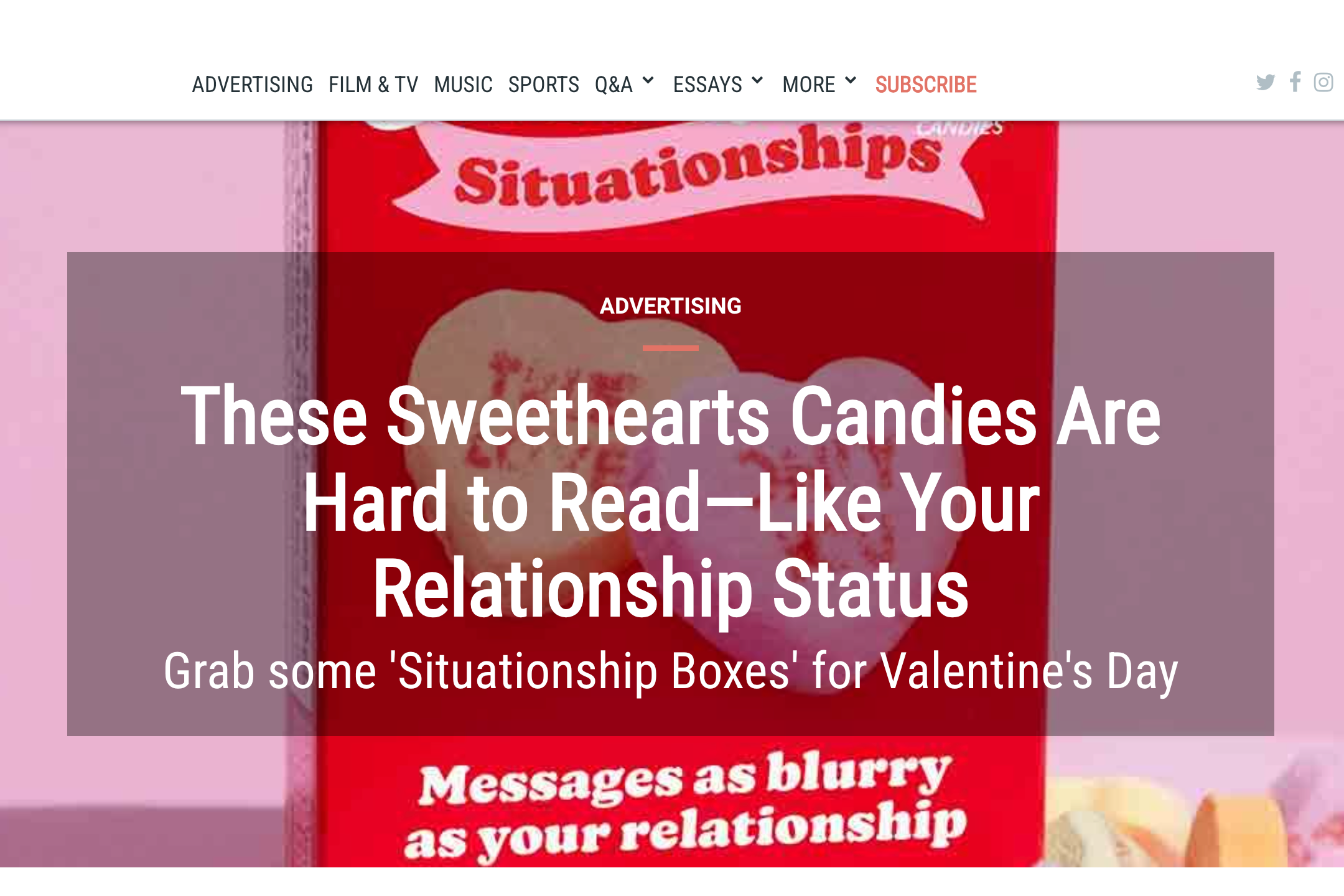 Muse by Clio: Tombras Creates "Situationship Boxes" for V-Day