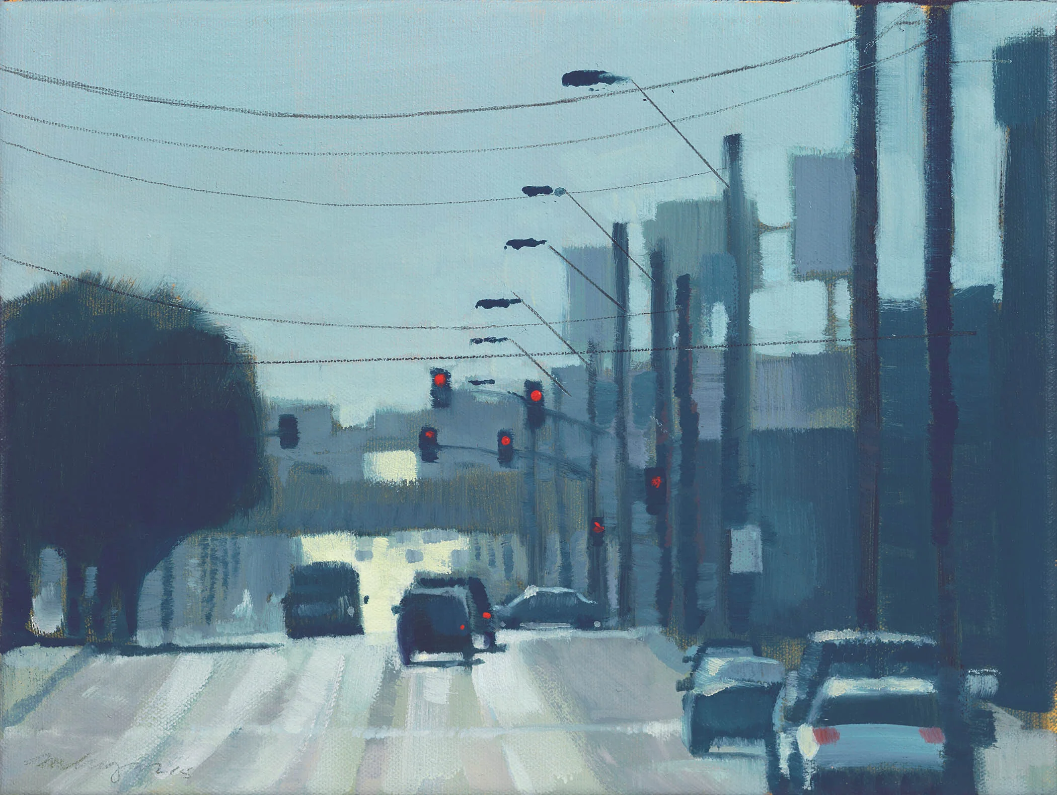 Copyright 2016 9x12 in., oil, pencil on canvas.