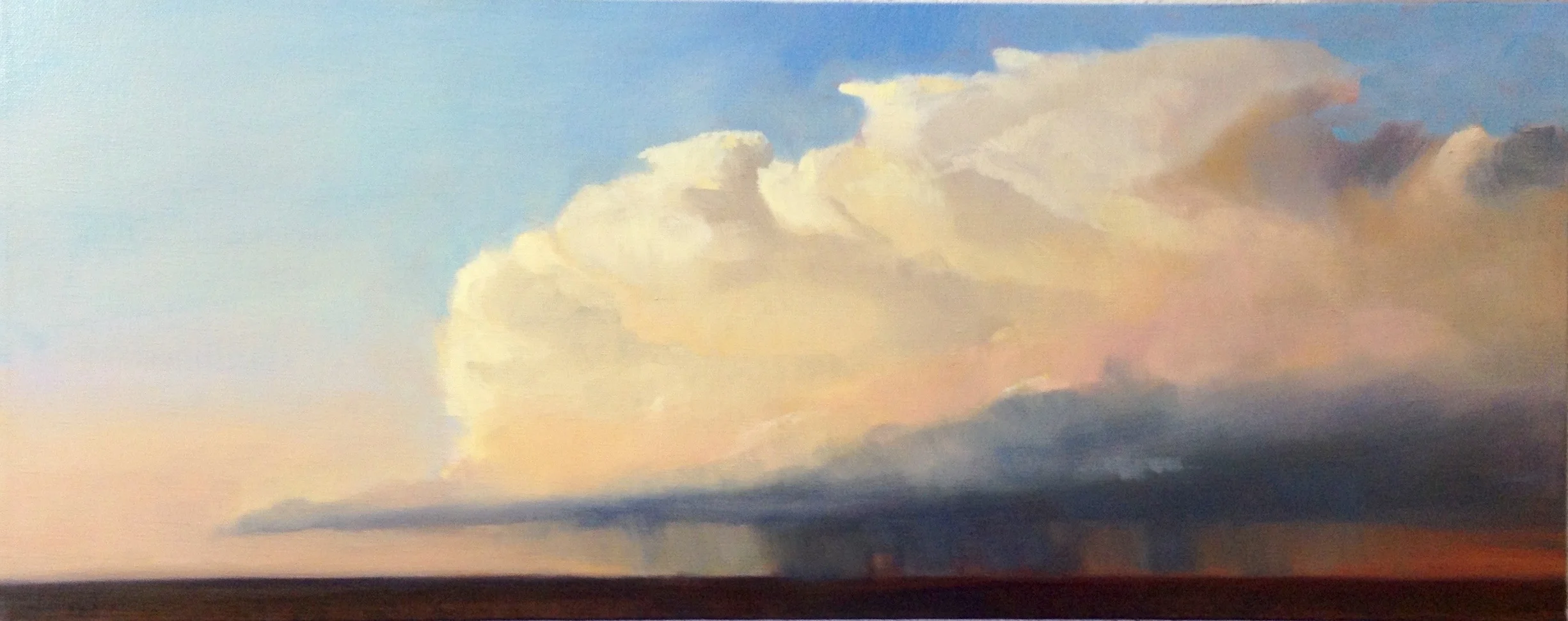 copyright, 12 x 30 in., oil on canvas.