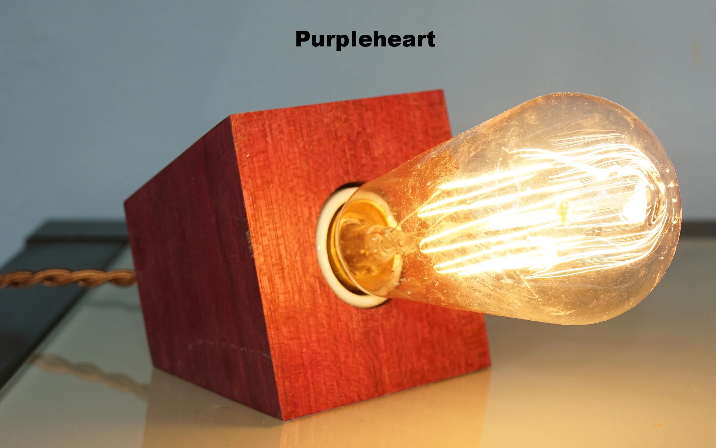 Purpleheart Desk Lamp