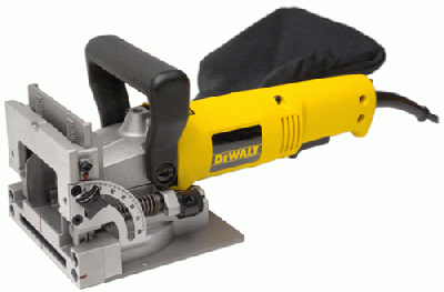 The tool itself has a retractable 4" blade that pushes just partially into a board, creating half of an oval slot; you use it on both edges to be joined to create