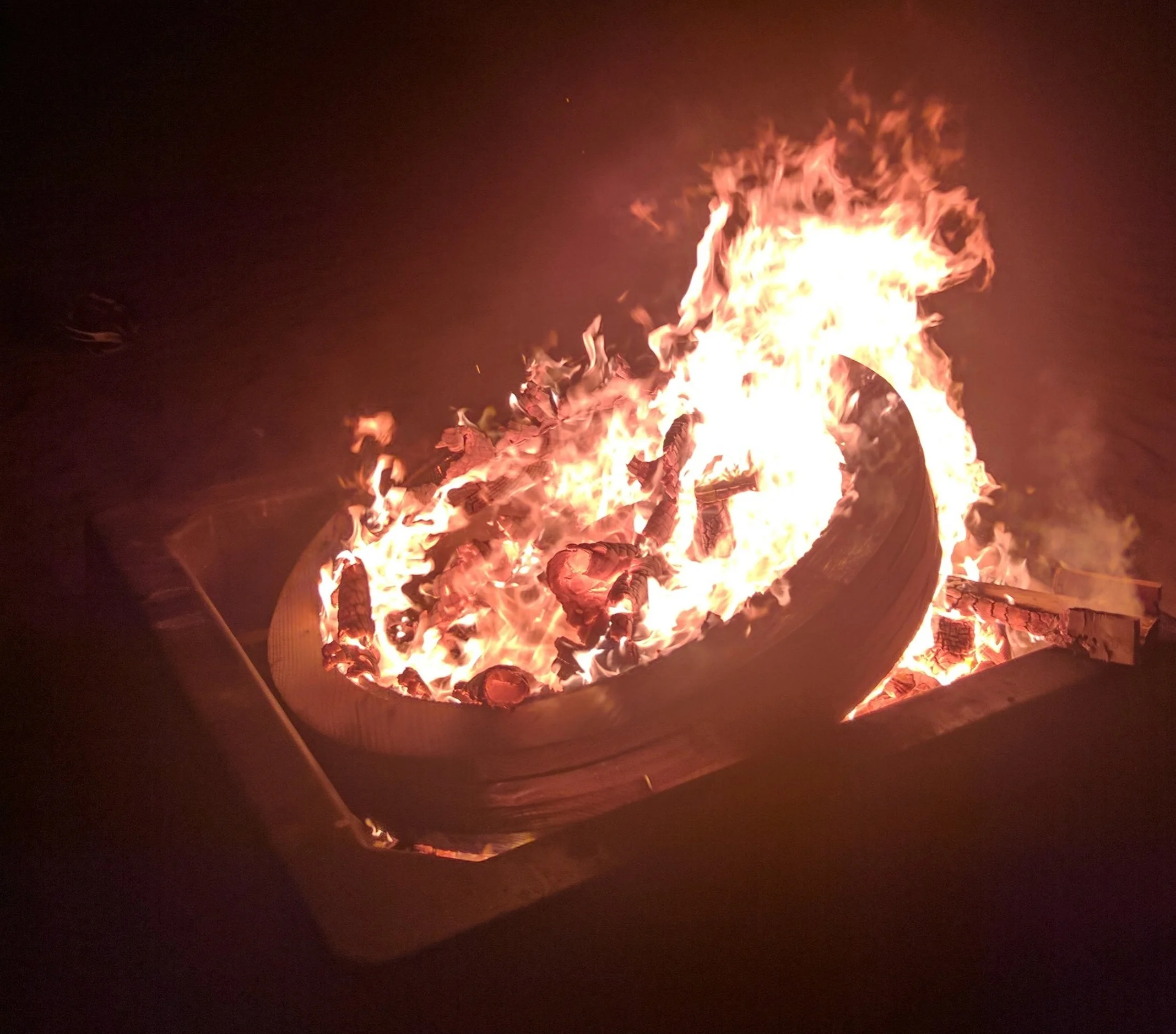 Goodbye, failed early attempt at a round coffee table, c. Nov 2017.
