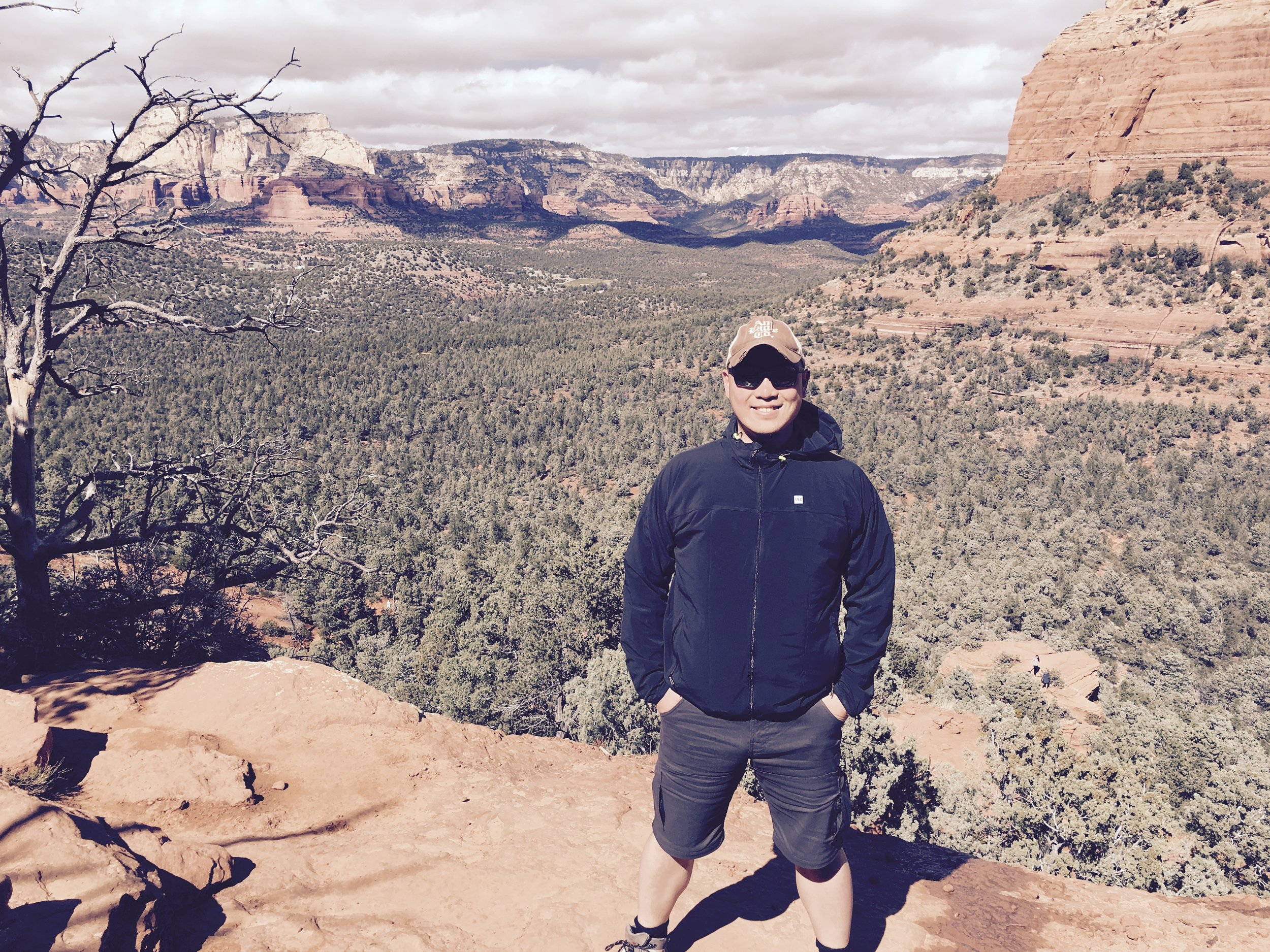 In Sedona, Arizona in February 2017. Alex is continually drawn by the power of this rich, red oasis. Muladara, the "root" chakra (or "energetic power center") abounds in this deeply spiritual place.