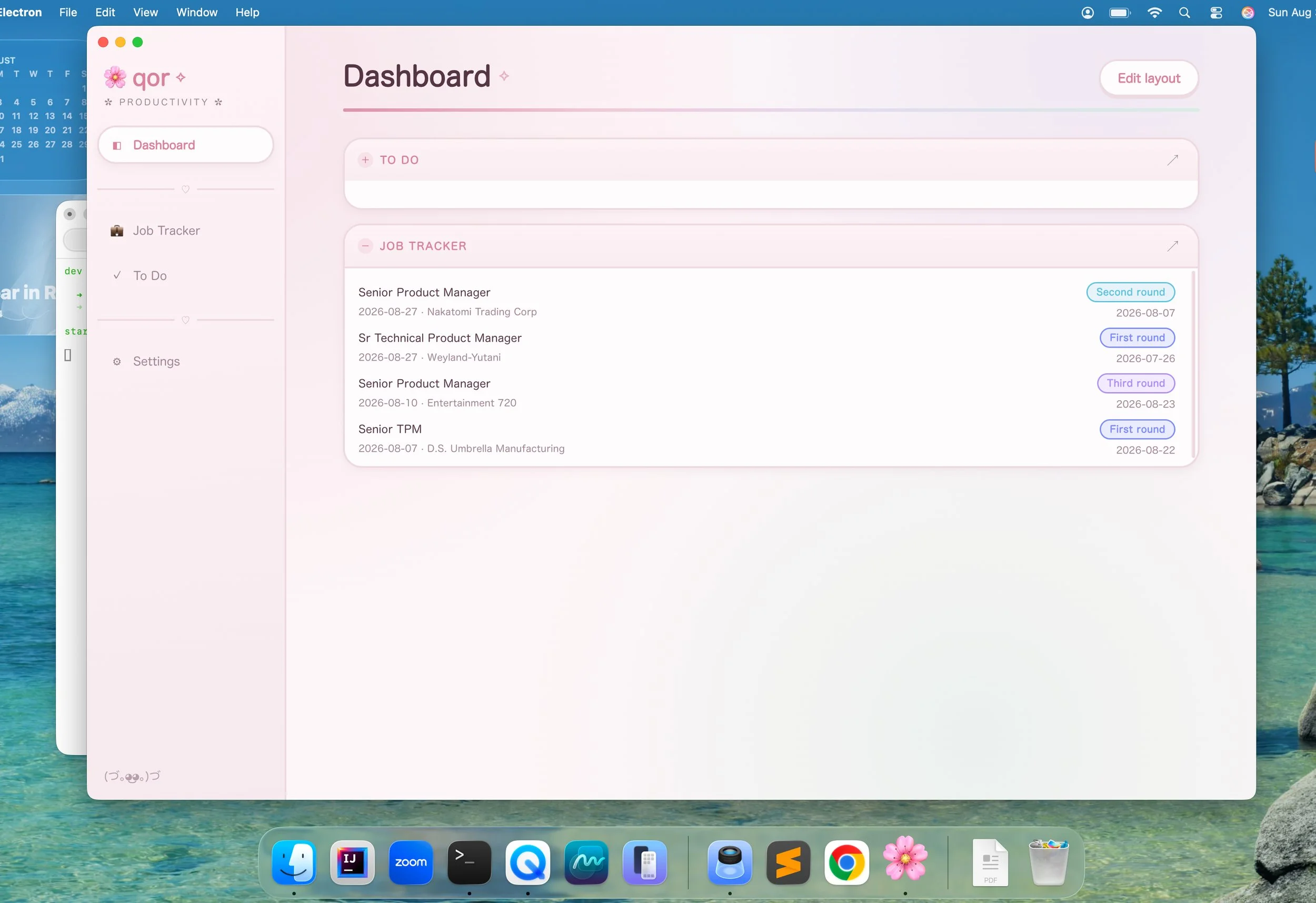 Dashboard widget