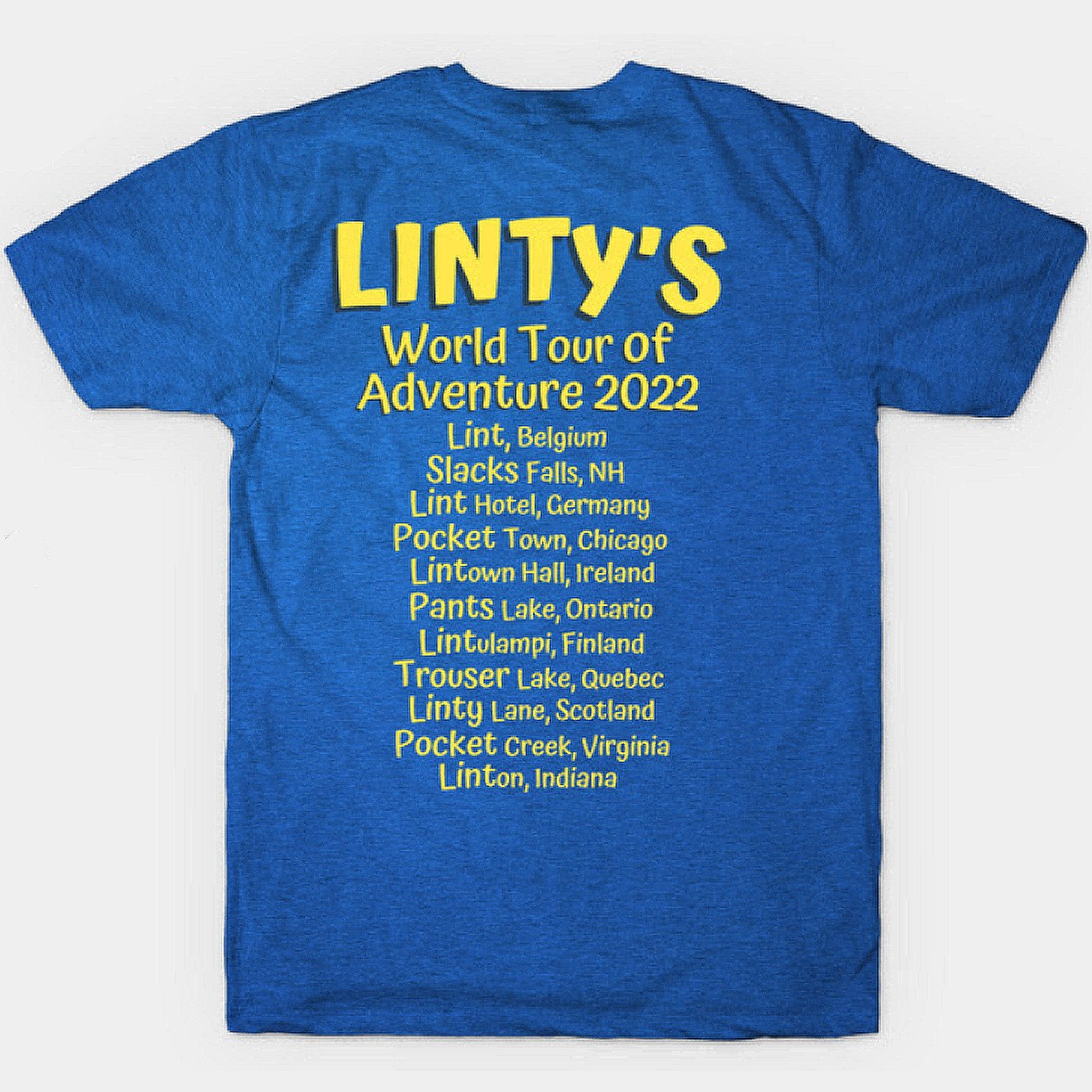 Order your "LINTY World Tour of Adventure 2022" Tee-shirt right here!