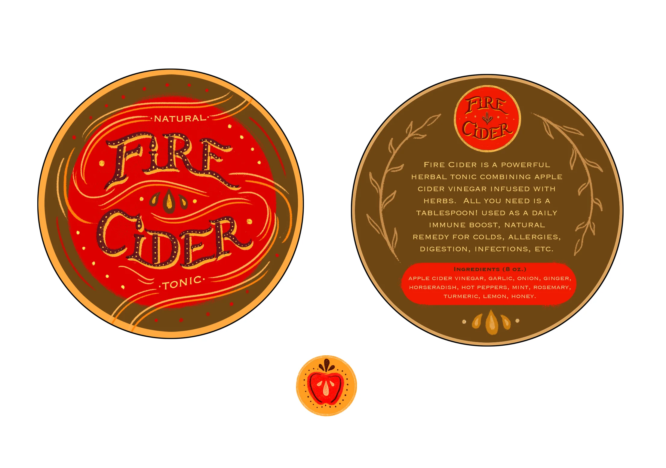 Packaging Label for Fire Cider Natural Tonic